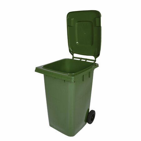 Vestil Trash Can, Green, Polyethylene TH-95-GRN